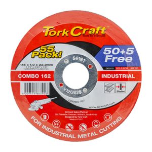 50 + 5 Free Cutting Disc Metal 115 X 1.0 X 22.2 Mm